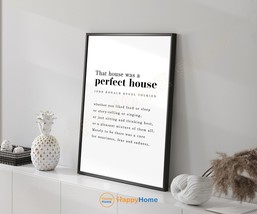 That House A Was Perfect House J.R.R. Tolkien Quote Wall Art Home Decor -P816 - £19.47 GBP+