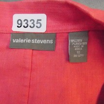 Valerie Stevens Blazer Womens 10 Pink Coral Business Casual Preppy Linen... - £23.18 GBP