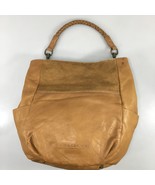 Liebeskind Berlin Tan Leather Cowhide Shoulder Tote Bucket Bag Braided Handle - $57.33