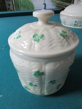 Belleek Small Shamrock buiscuit Barrel, Marked with 7th Mark(Gold 1980/92) - £41.03 GBP