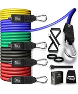 Exercise Resistance Bands Set with Handles - 5pc Fitness Workout Bands f... - €25,57 EUR