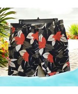 Tommy Hilfiger Men&#39;s Floral Chino Shorts Flat Front Cotton Size 36 Black... - $25.69
