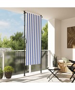 vidaXL Outdoor Roller Blind Blue and white - $180.51 CAD