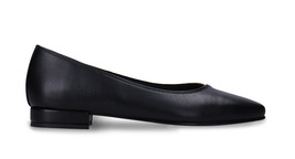Bailarinas zapatos veganos de mujer planos en apple leather bicolor negr... - $98.60