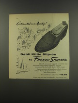 1956 French Shriner Deldi Kiltie Slip-On Shoes Ad - Continental as an Aperitif! - £14.78 GBP