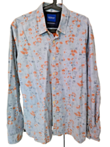 Scotch &amp; Soda Long Sleeve Button Up Shirt LARGE Amsterdam Blauw Couture - $44.34