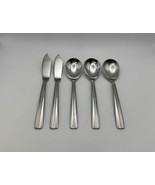 Nicole Miller Stainless Steel GREEN TEA 3x Sugar Spoons &amp; 2x Butter Servers - €25,74 EUR