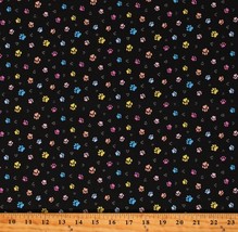 Cotton Cats Kittens Kitties Prints Paws Black Fabric Print by Yard D382.61 - £28.34 GBP