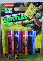 NOS Teenage Mutant Ninja Turtles 1.5V AA Alkaline Batteries Nickelodeon See Pic - £7.20 GBP