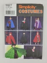 Simplicity Costumes Sewing Pattern 5927 Child Size S M L Cape Robe Headpiece FF - £4.78 GBP