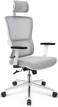 Monibloom Ergonomic Office Chair High-Back Swivel Task Chair With, Gray - £280.52 GBP
