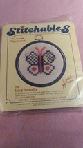 Stamped Cross Stitch Lace Butterfly Stitchables Vintage NIP - $6.37