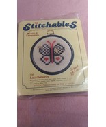 Stamped Cross Stitch Lace Butterfly Stitchables Vintage NIP - £5.01 GBP