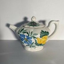 Fortebraccio Ceramiche Made in Italy Floral Crate &amp; Barrel Coffee Teapot  - £40.17 GBP