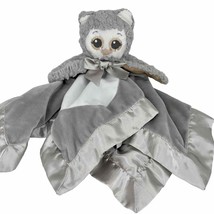 Bearington Baby Collection Lovey Gray Owl Satin 19&quot; x 19&quot; - £14.38 GBP