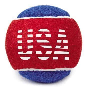 Grriggles US4381 06 Stars & Stripes Tennis Balls Dog Toy - Pack of 6