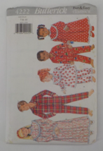 BUTTERICK PATTERN #4222 CHILDREN BOYS GIRLS NIGHTGOWN PAJAMAS SZ 7-10 UN... - $7.99