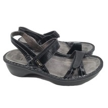 Naot Leather Slingback Sandals 37 Size 6 Black - £37.25 GBP