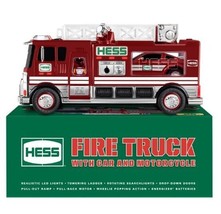 Hess Toy 2024 Truck 60TH Anniversary Edition Fire Truck Car Motorcycle C... - $91.67