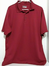 Grand Slam Men&#39;s  Short Sleeve Polo Shirt size XL,  maroon, 100% polyester - £7.83 GBP