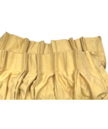 Vintage Pinch Pleated Drapes Curtains 2 Long Panels Lined Gold Yellow 33... - $150.00