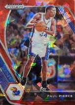 Paul Pierce 2021 Panini Prizm Draft Picks # 89 Red Ice Prizm Kansas Jayhawks - £1.71 GBP