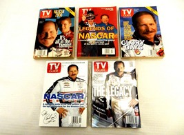 Lot of 5 TV Guides w/Dale Earnhardt Covers, 1997-2002, Cigarette Ads, Hologram - £23.05 GBP