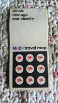 Vintage 1967 Illinois Chicago &amp; Vicinity Mobil Travel Map - £3.11 GBP