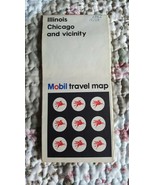Vintage 1967 Illinois Chicago &amp; Vicinity Mobil Travel Map - $3.95