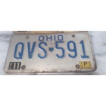 Vintage 1980s Ohio Vanity License Plate QVS 591 Expired - £5.60 GBP