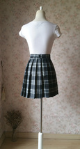 Black White Short Plaid Skirt Women Girl Plus Size Mini Tartan Skirt image 3