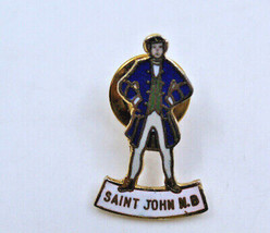 Saint John New Brunswick NB Canada Man Collectible Pin Pinback Button Souvenir - £11.51 GBP