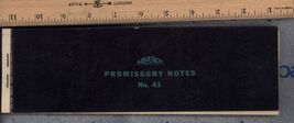 as found - ADVANCO Promissory notes No. 41 * 10-3/4 x 3-1/4 - blank pages - $9.95