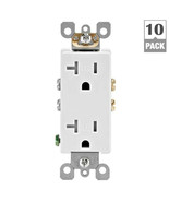 Leviton Decora 20 Amp Ultrasonic Tamper Resistant Duplex Outlet, White (... - €63,58 EUR