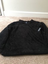 1 Pc Faded Glory Women&#39;s Glitter Black Fleece Faux Fur Pajama Shirt Top ... - $34.05
