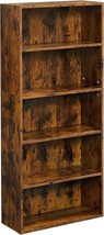 VASAGLE Bookshelf, 5-Tier Open Bookcase with Adjustable Storage Shelves, Floor - £68.73 GBP