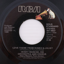 Henry Mancini - Love Theme From Romeo &amp; Juliet / The Windmills.. 45 rpm 447-0837 - £7.71 GBP