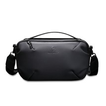 Men Crossbody Bag Black Modern One Strap Male Shoulder Bag Handbag Chest Bag - £34.15 GBP