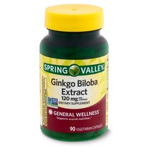 Spring Valley Ginkgo Biloba Extract Supplement 120mg 90 Vegetarian Capsules  - $24.79