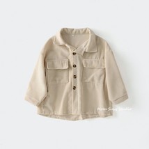 Irl boy corduroy shirt jacket infant toddler child spring autumn coat baby outwear high thumb200