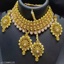 Kundan Bridal Jewelry Set Choker Necklace Earrings Dulhan Party Wedding Wear41 - £11.23 GBP