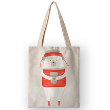 Eco Shopping Bag Customized Creative Hippo Print Canvas Bags for Women 2019 Eleg - £15.73 GBP