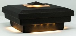 DEKOR Big Kahuna Oil Rubbed Bronze Flat Post Cap with LED Top Light and ... - £95.61 GBP