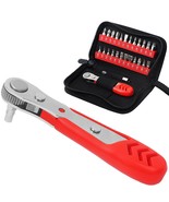 STREBITO Right Angle Screwdriver Low Profile 26 Piece Small Ratchet Set ... - $22.58