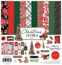 Carta Bella Collection Kit 12&quot;X12&quot;-Merry Christmas Flora CF332016 - £18.18 GBP