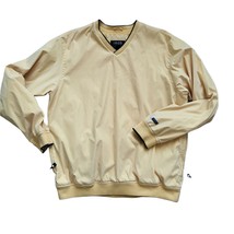 Izod XFG Mens Golf Yellow Long Sleeve V Neck Pullover Windbreaker Jacket... - $24.99