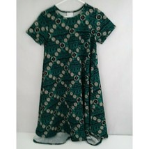 LuLaRoe Hi Low Pocket Dress Green With Black &amp; White Floral Size XXS - $206.22 MXN