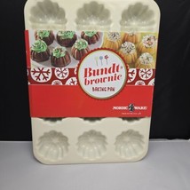 Nordic Ware Bundt Brownie Baking Pan Makes 12 Brownies Cupcakes Muffins NEW - £19.26 GBP