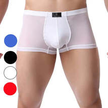 Modal Sheer Men&#39;s Underwear: Comfort in Black, White, Red, Blue - Bulge-Enhancin - £7.11 GBP