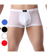 Modal Sheer Men&#39;s Underwear: Comfort in Black, White, Red, Blue - Bulge-... - £7.08 GBP